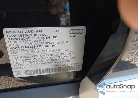 2021 Audi Q5 Premium Plus 45 Tfsi Quattro S Tronic from USA, damaged, VIN WA1BAAFY3M2050131